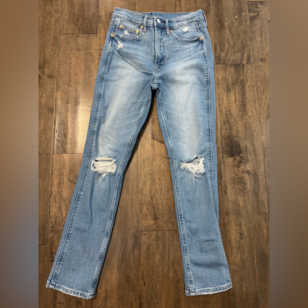 GAP Women's Vintage Slim High Rise Jeans in Light Blue